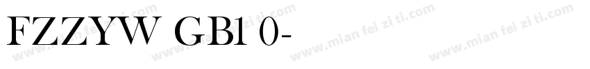 FZZYW GB1 0字体转换